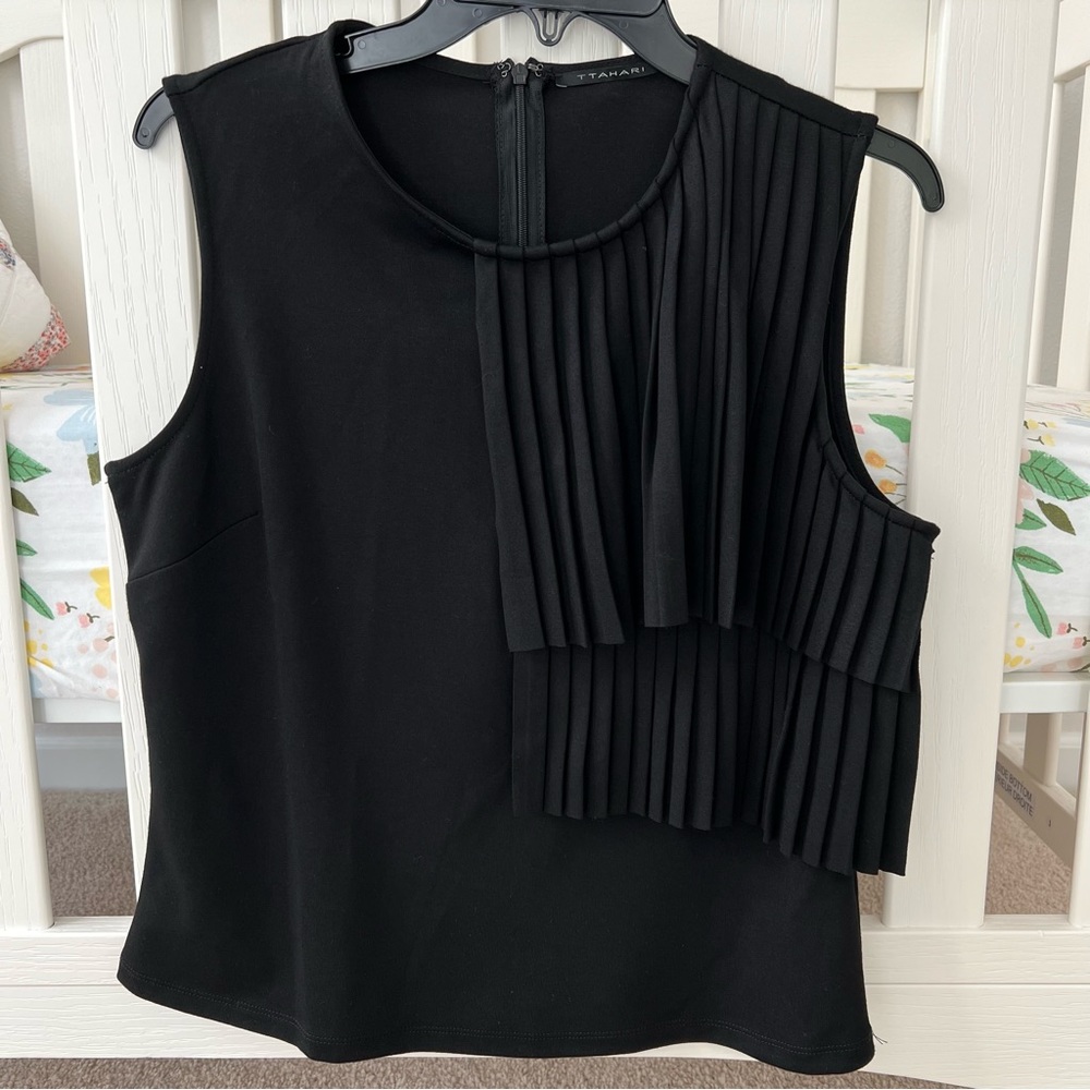 T TAHARI Ponte Shell Tank Top